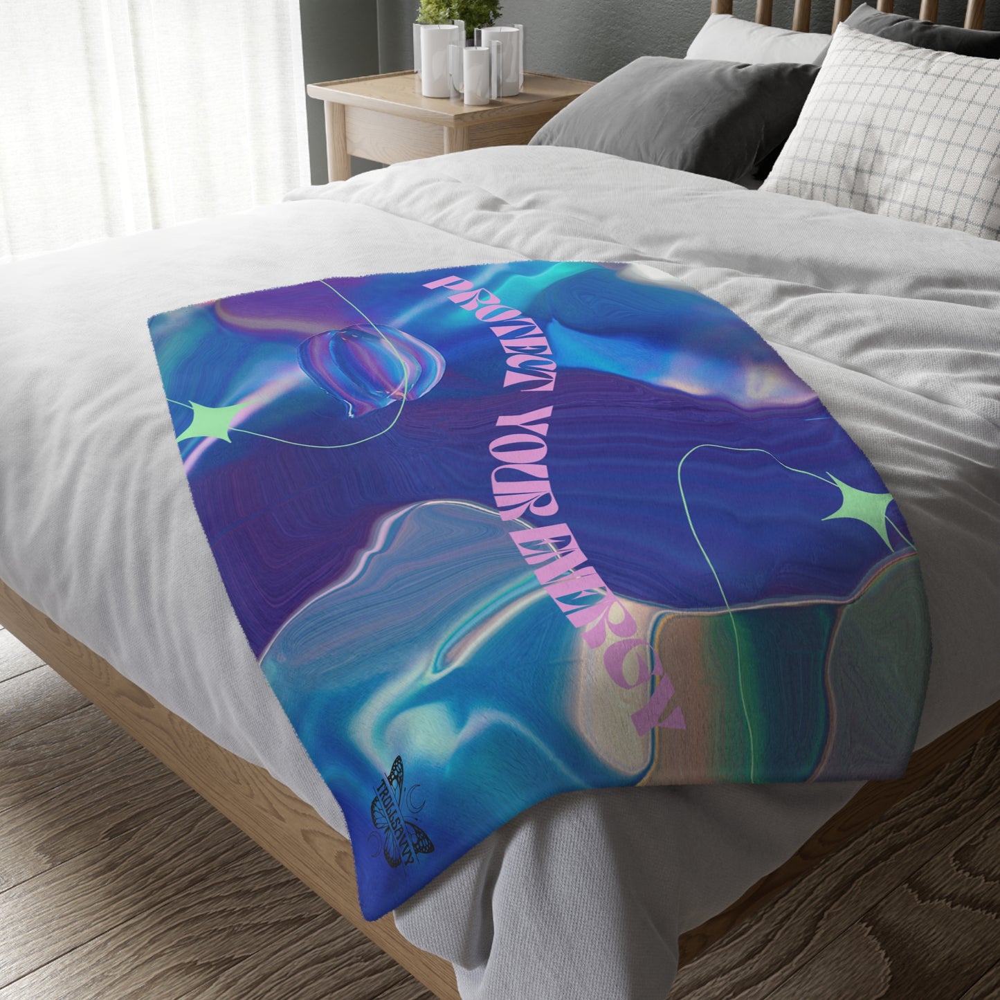 Protect Your Energy Double-Sided Mantra Blanket