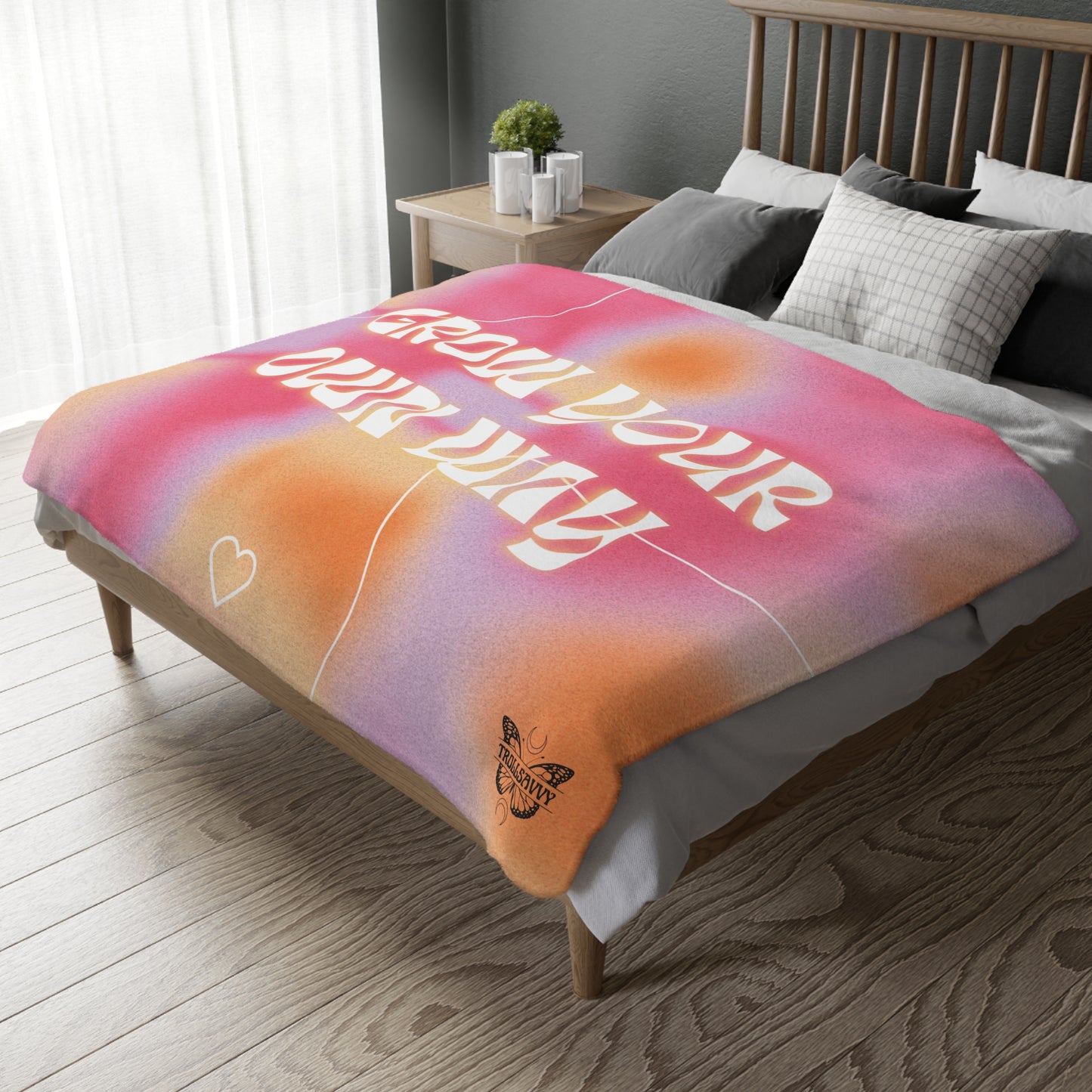 Grow Your Own Way Double-Sided Mantra Blanket