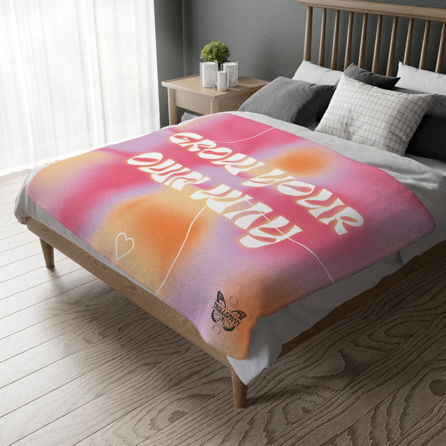 Grow Your Own Way Double-Sided Mantra Blanket