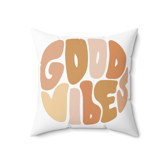 Good Vibes Double-Sided Mantra Pillow