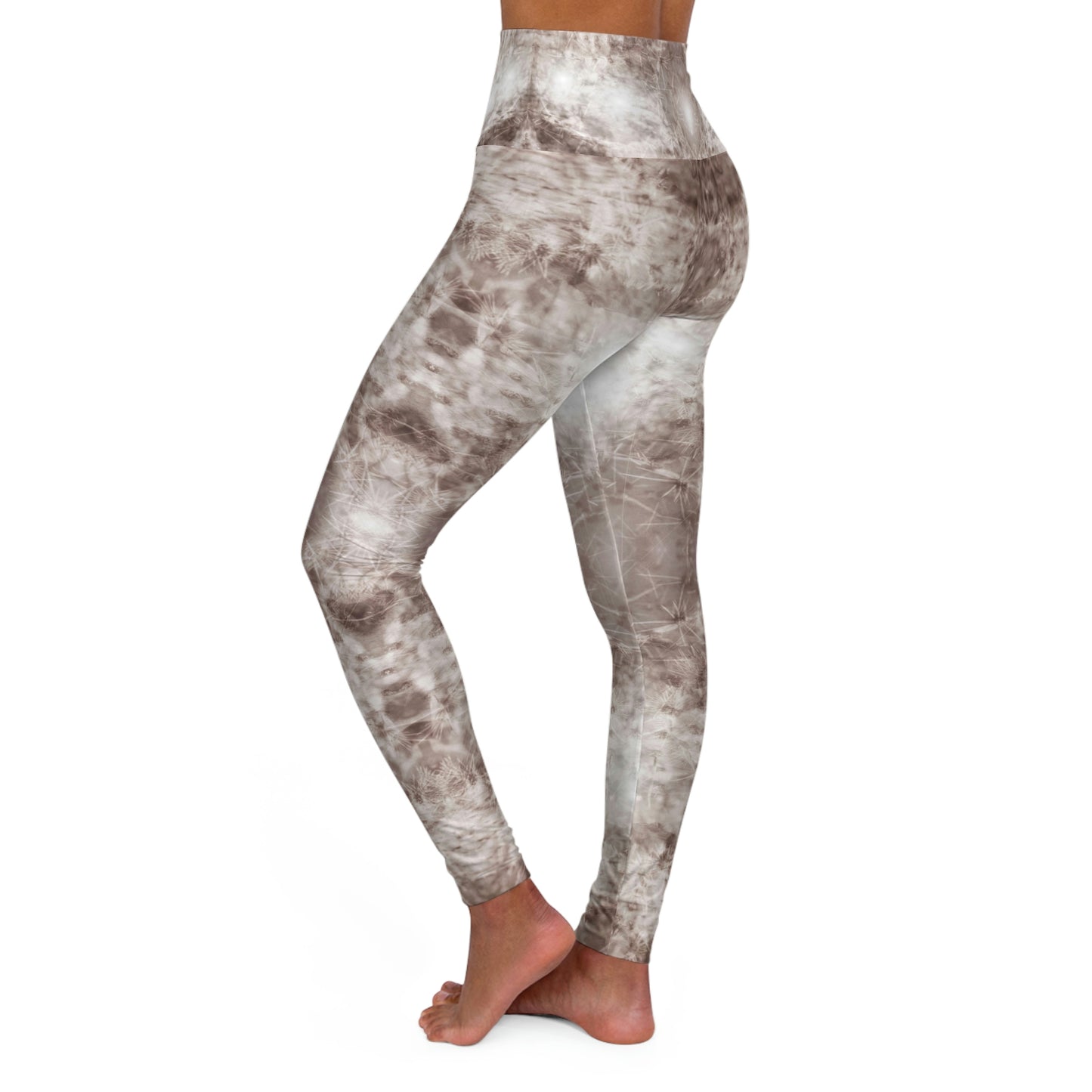 Cacti Connection High Waisted Yoga Leggings in color Dust
