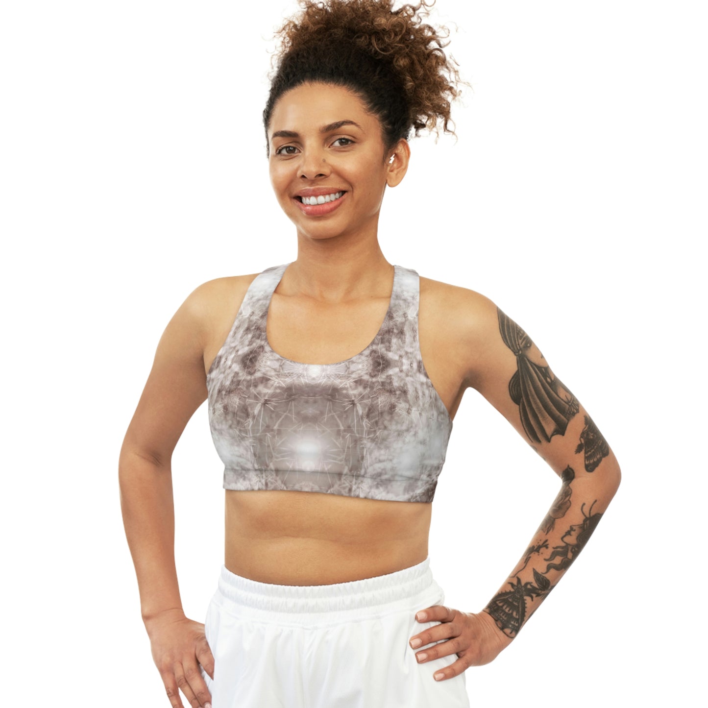 Cacti Connection Seamless Sports Bra in color Dust
