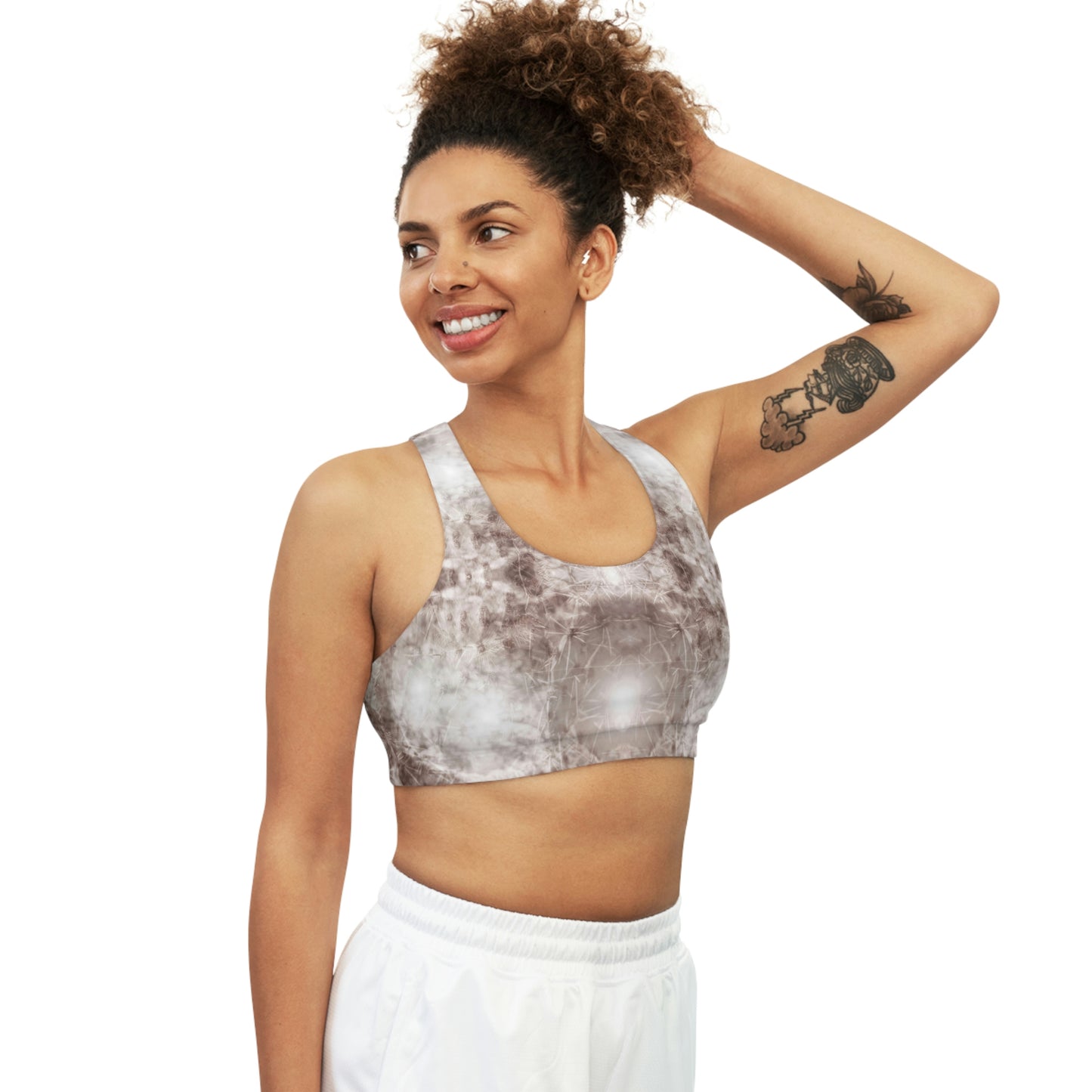 Cacti Connection Seamless Sports Bra in color Dust