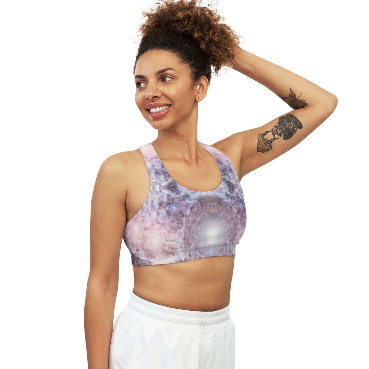 Cacti Connection Seamless Sports Bra in color Dream