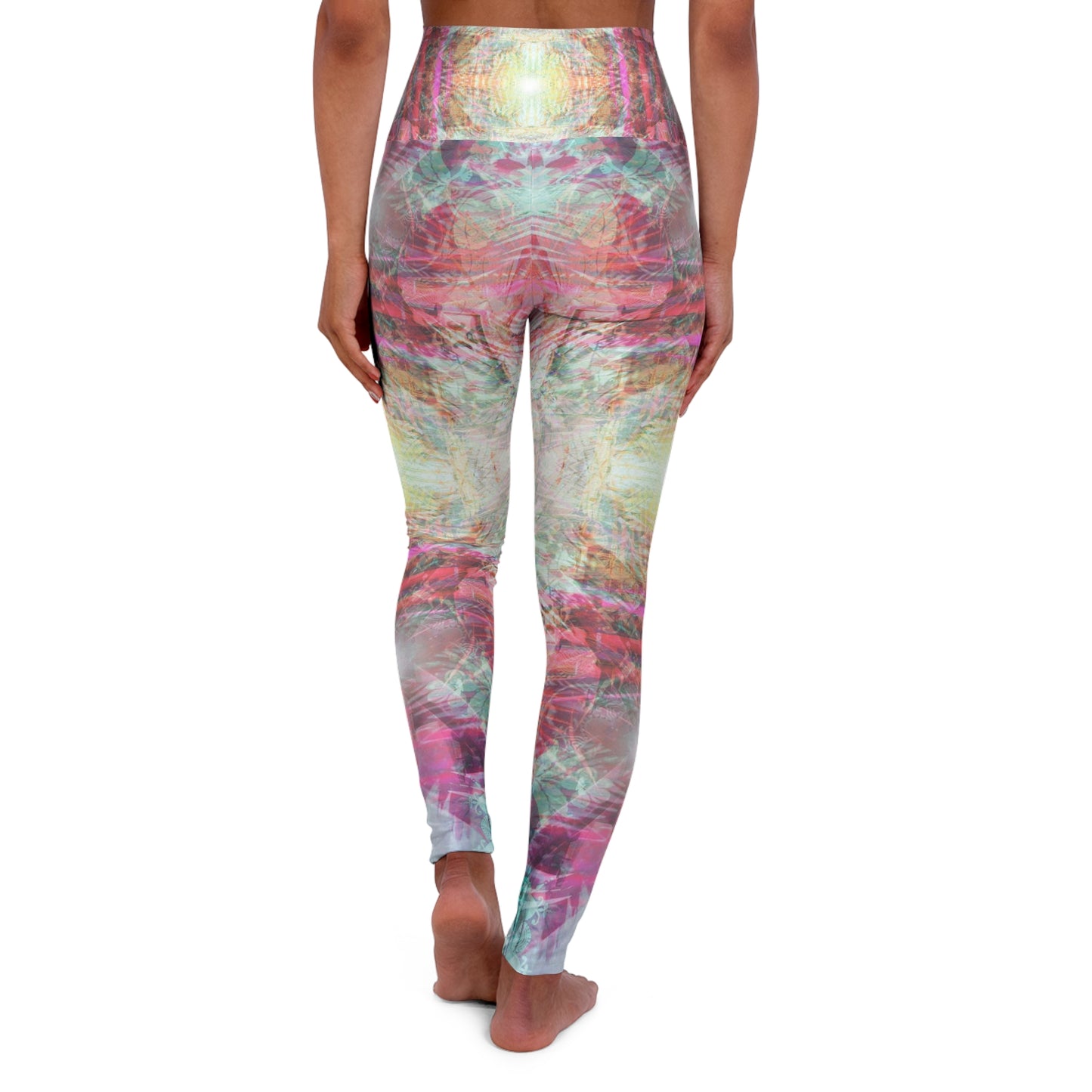 Sacred Pause High Waisted Yoga Leggings (AOP)