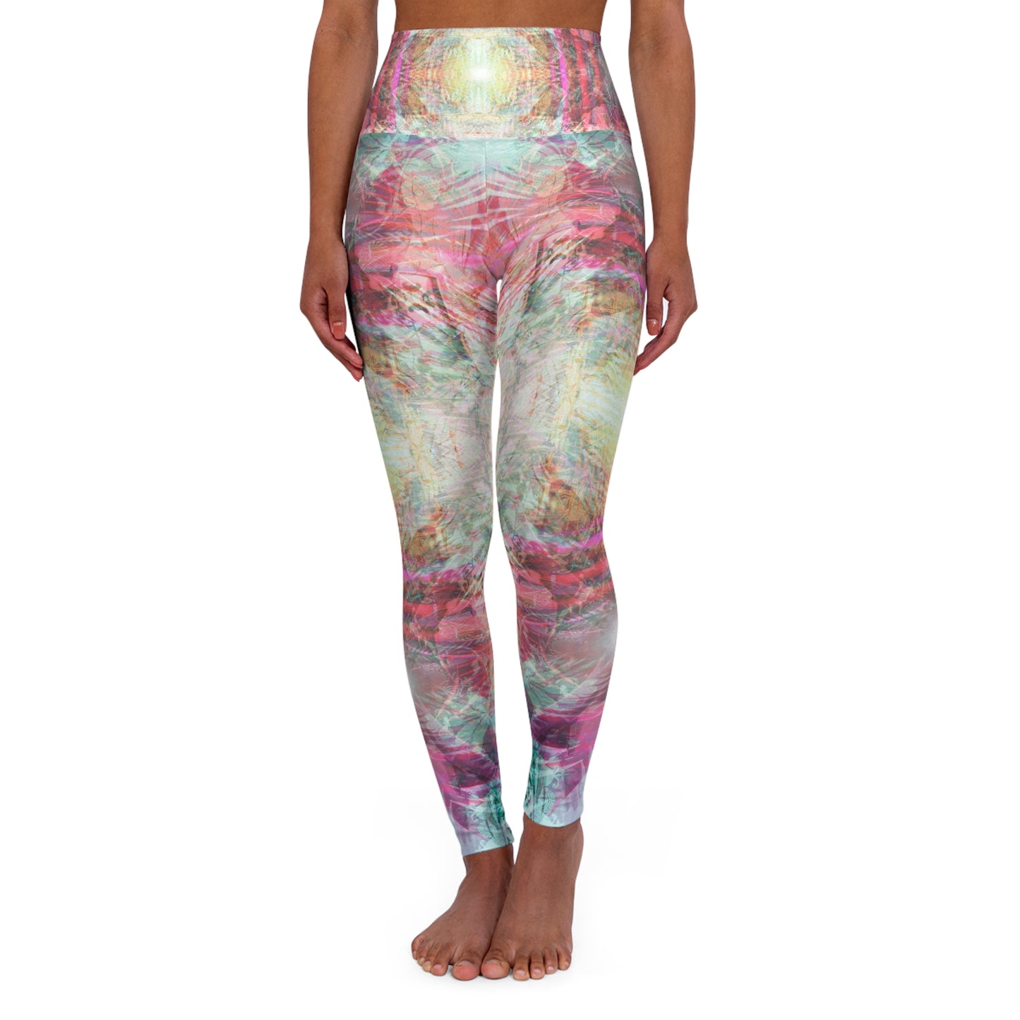 Sacred Pause High Waisted Yoga Leggings (AOP)