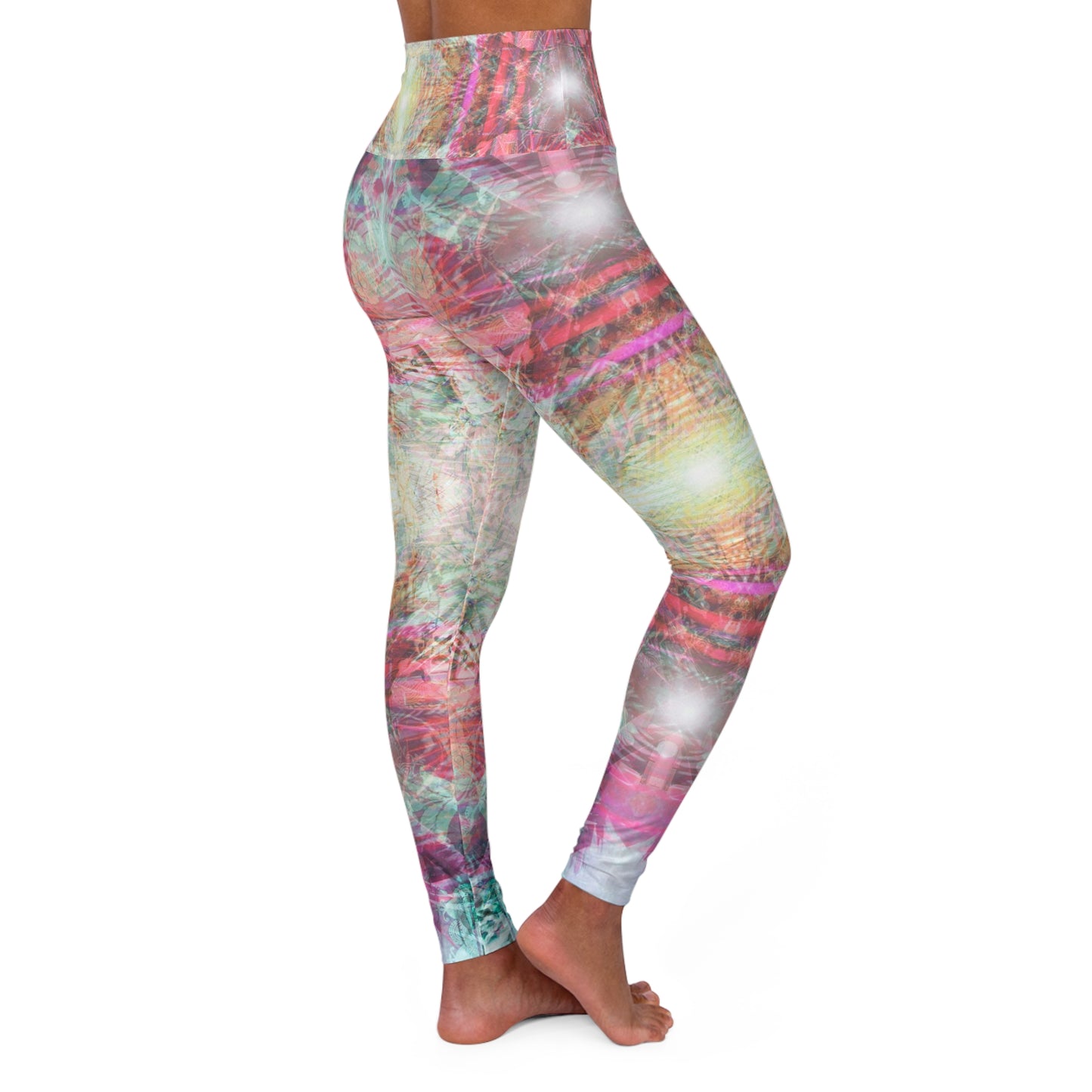 Sacred Pause High Waisted Yoga Leggings (AOP)