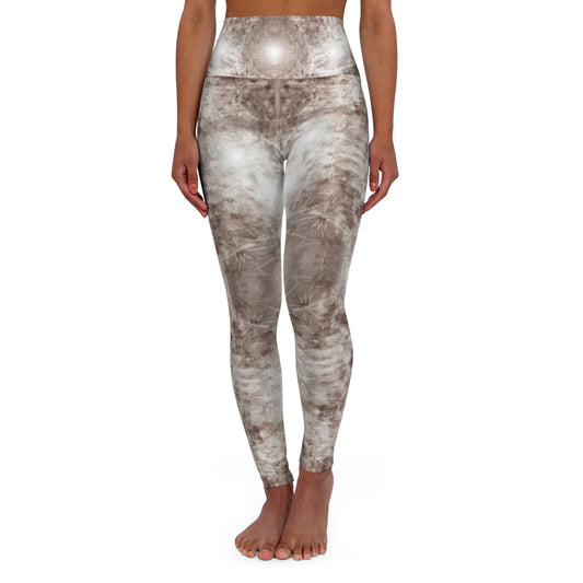 Cacti Connection High Waisted Yoga Leggings in color Dust